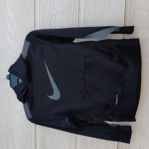 Nike therma -Fit boy's hoodie size M color black and Grey - Picture 3 of 5
